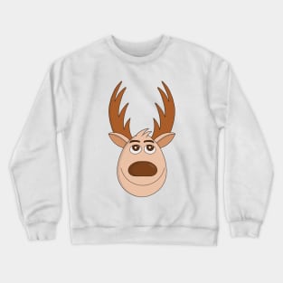 Elk Moose Reindeer Cute Cartoon Crewneck Sweatshirt